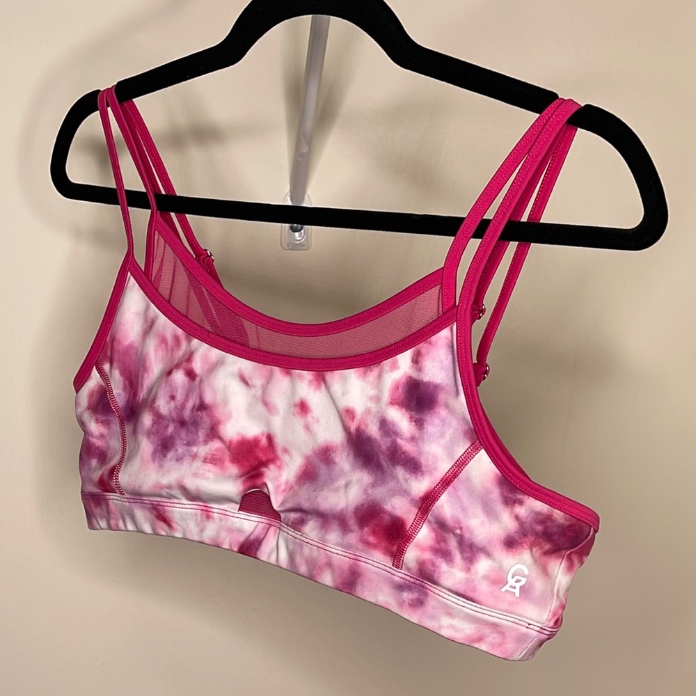 Good American Trippy Corset Bra in Quartz Tie Dye